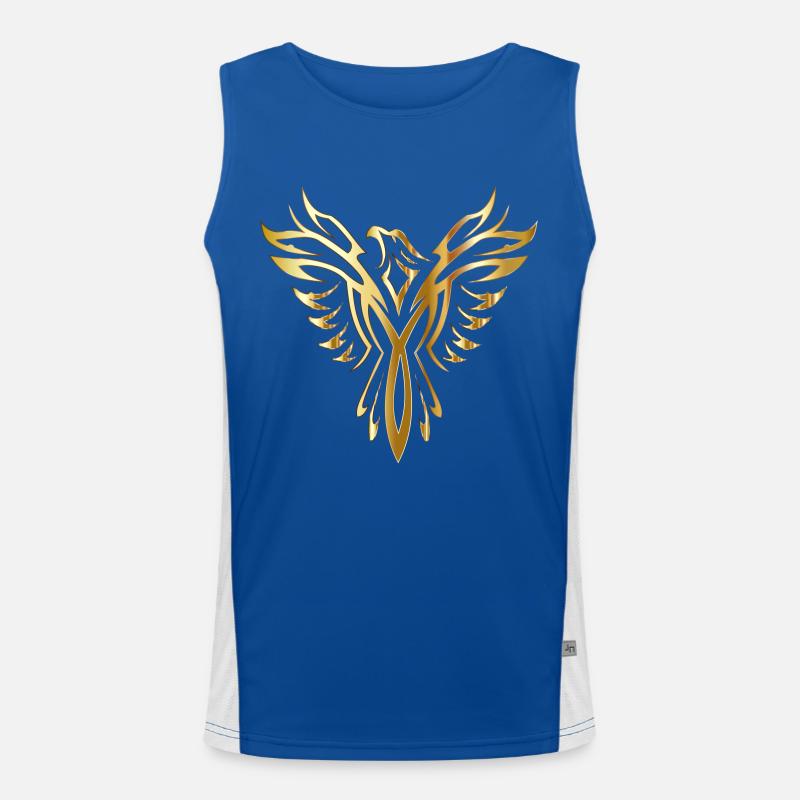 The Phoenix rising from the ashes Men's Functional Contrast Tank Top 