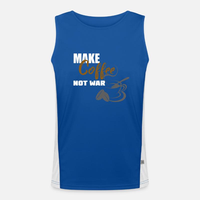Kaffee Funktionelles Kontrast-Tank Top für Männer 