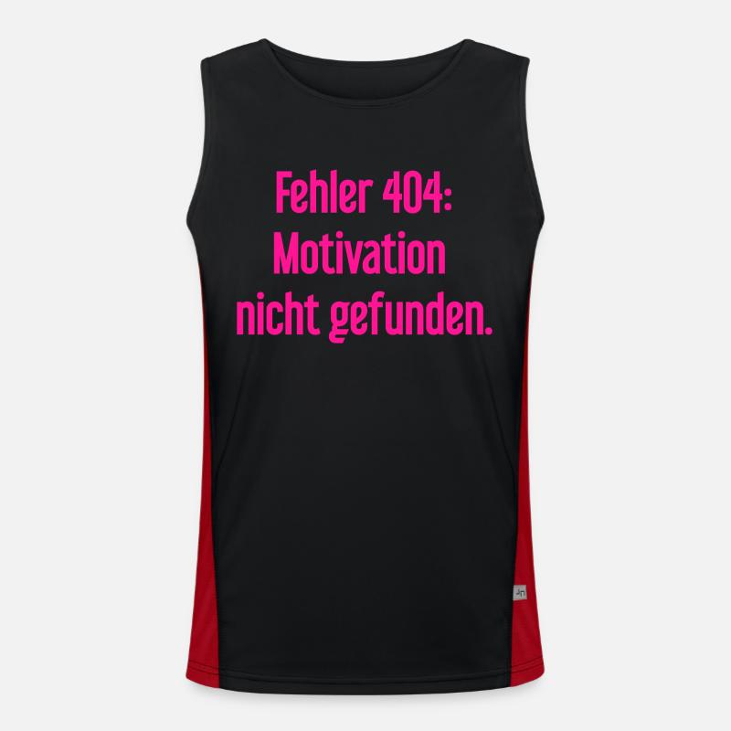 Fehler 404: Motivation nicht gefunden Funktionelles Kontrast-Tank Top für Männer 