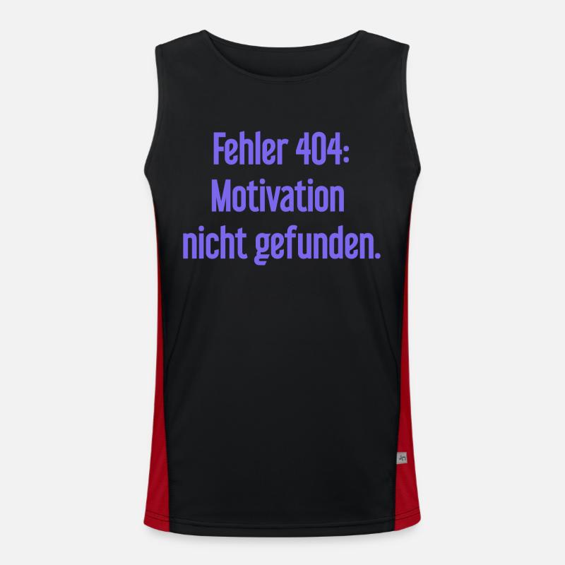 Error 404: Motivation not found Men's Functional Contrast Tank Top 