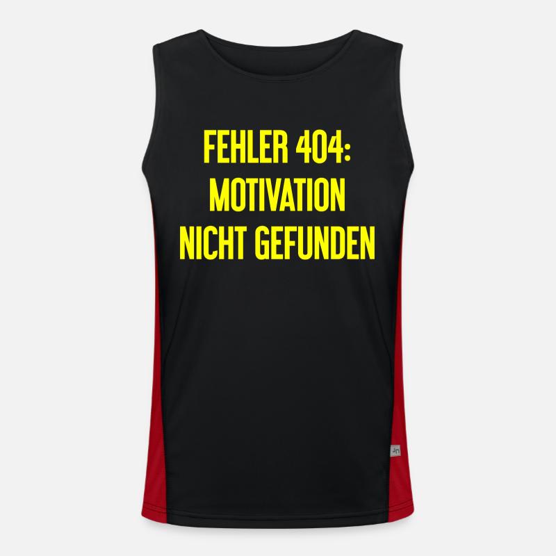 Error 404: Motivation not found Men's Functional Contrast Tank Top 