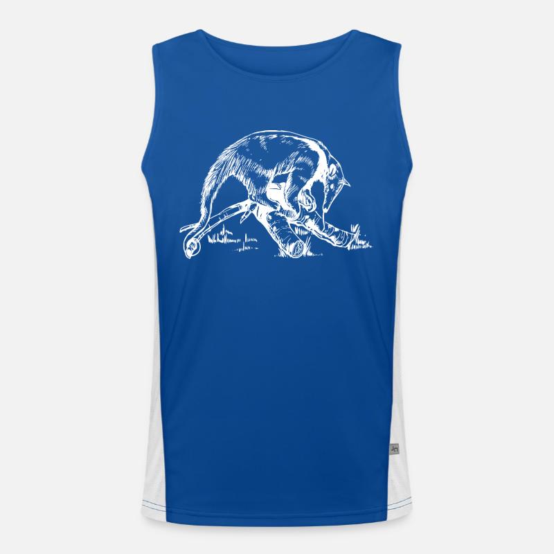 Fourmilier blanc / noir Débardeur respirant contrasté Homme 