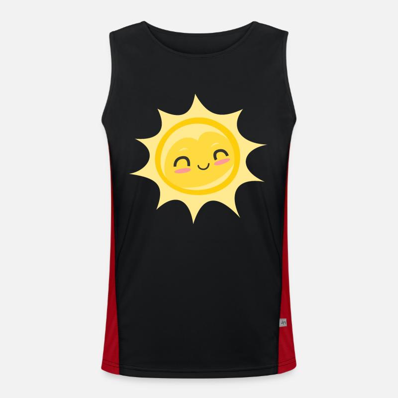 Sun - Sunbeams Sunlight Summer Fun - Men's Functional Contrast Tank Top  - black/red