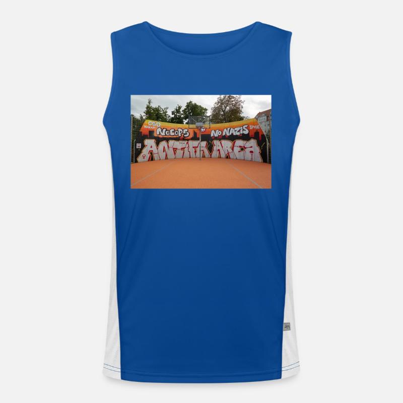 ANTIFA AREA Funktionelles Kontrast-Tank Top für Männer 