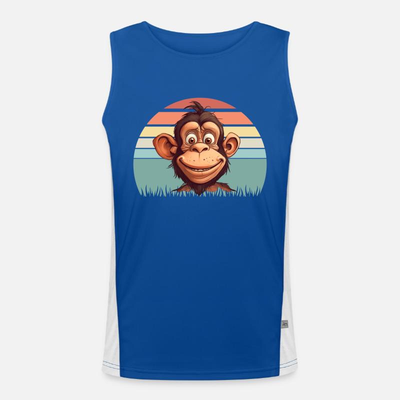 Affe Funktionelles Kontrast-Tank Top für Männer 