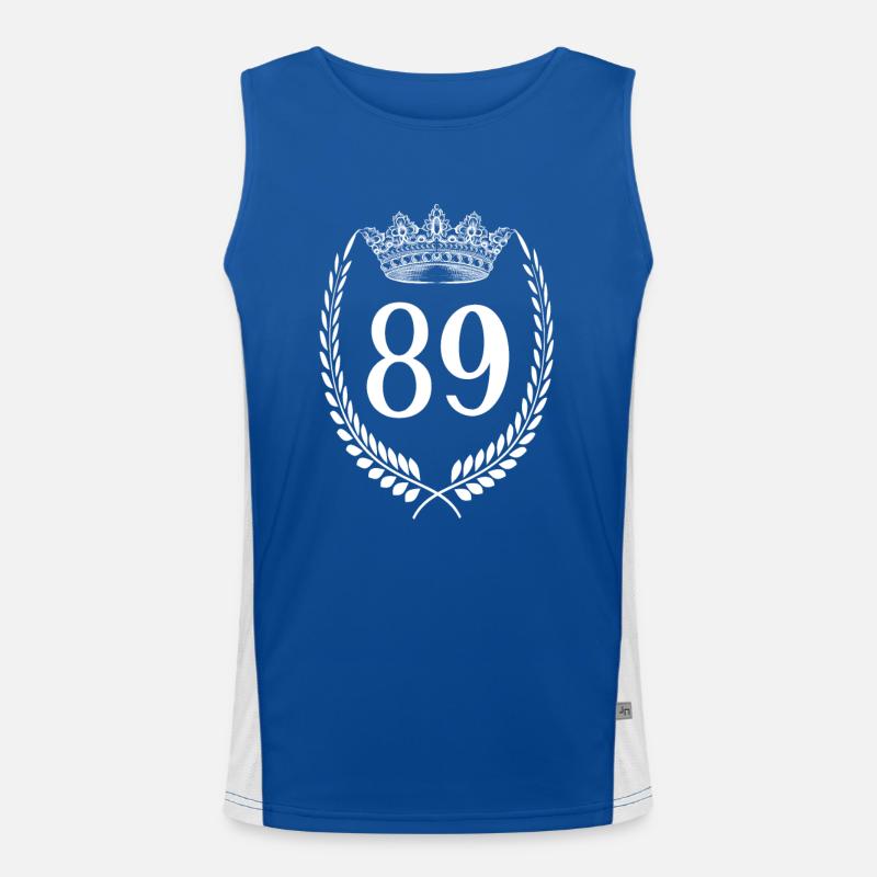89. Geburtstag Zahl Jubiläum 89 Funktionelles Kontrast-Tank Top für Männer 