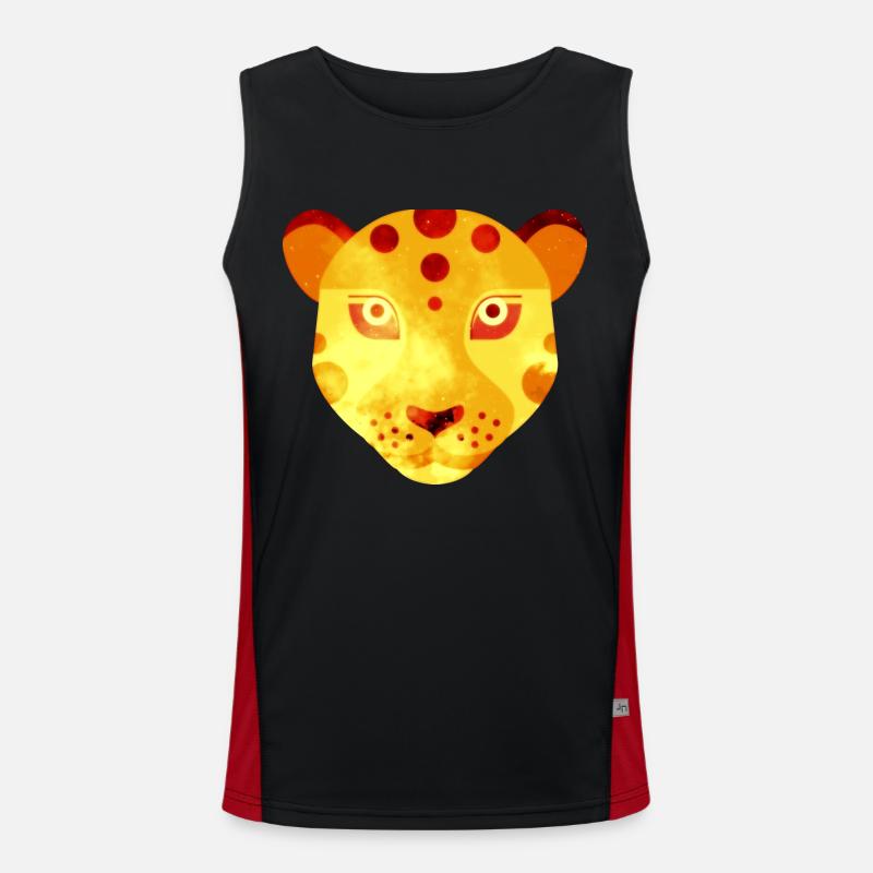 leopardo Camiseta funcional de tirantes en contraste para hombre 