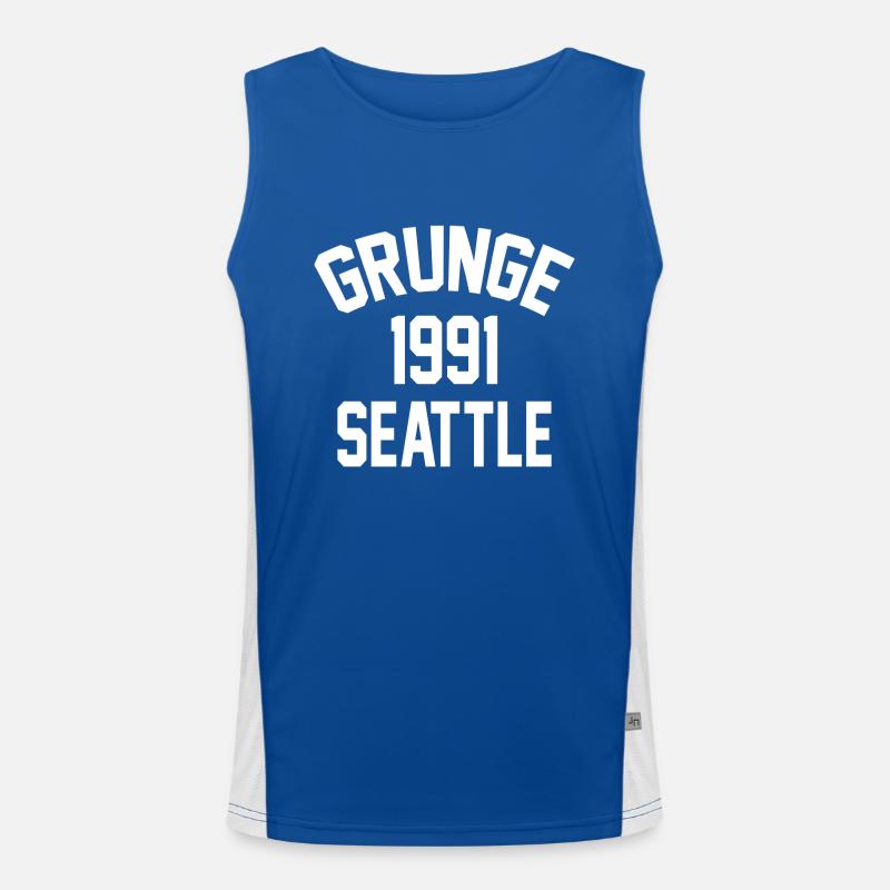 Seattle Grunge 1991 Débardeur respirant contrasté Homme 