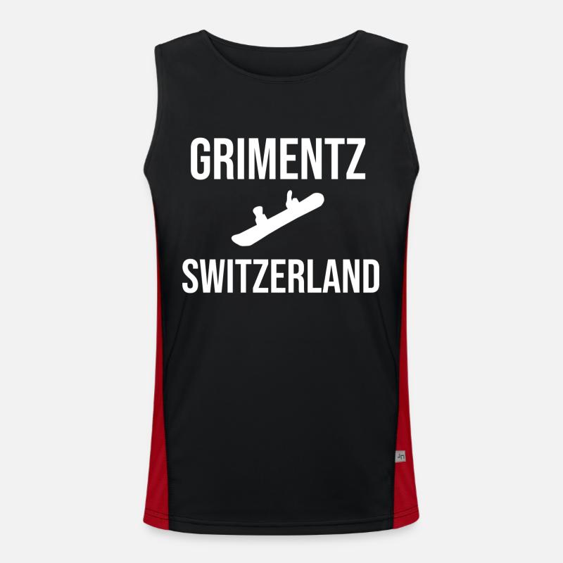 Grimentz Snowboarding im Wallis Funktionelles Kontrast-Tank Top für Männer 