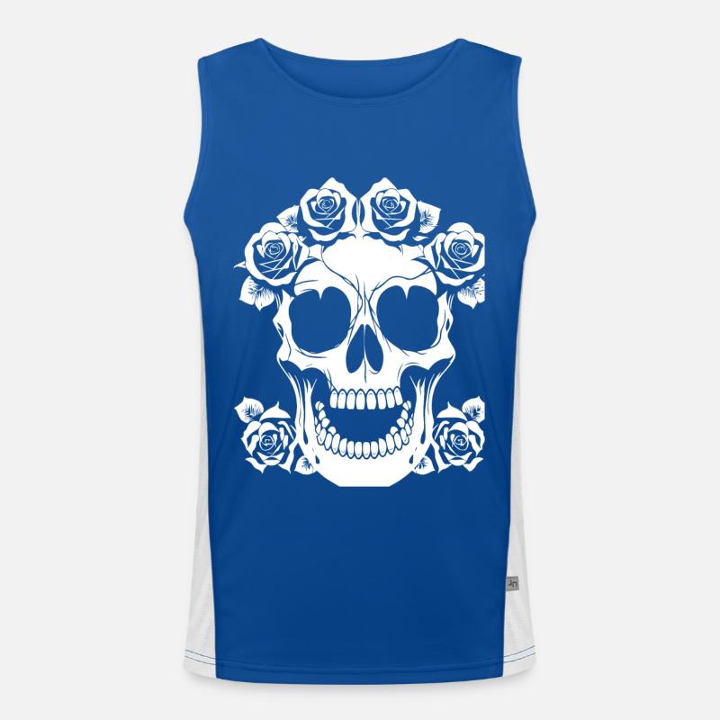 Horror Schädel Schädel Kunst Schädel Gothic Heavy Metal Funktionelles Kontrast-Tank Top für Männer 