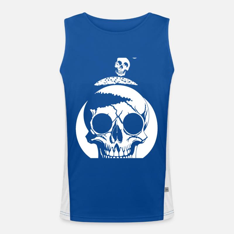 Horror Schädel Schädel Kunst Schädel Gothic Heavy Metal Funktionelles Kontrast-Tank Top für Männer 