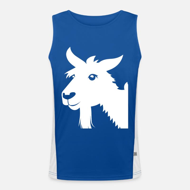Drôle de lama Silhouette Cheeky Fun Lamas Débardeur respirant contrasté Homme 