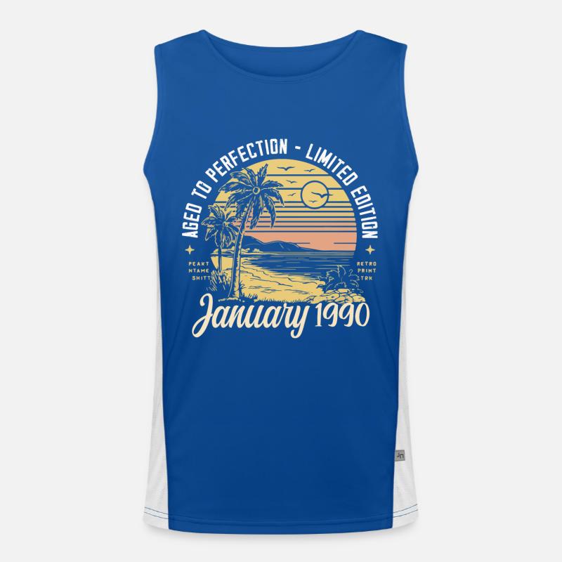 1990 Geburtstag Januar 1990 - Geschenk Januar 1990 Funktionelles Kontrast-Tank Top für Männer 