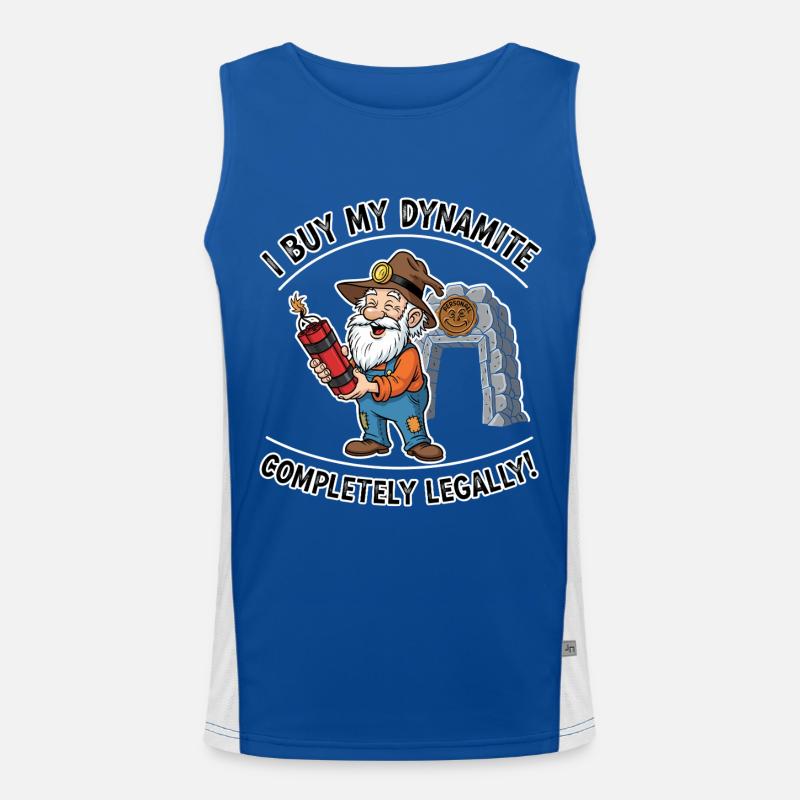 Dynamit-Miner ! Funktionelles Kontrast-Tank Top für Männer 