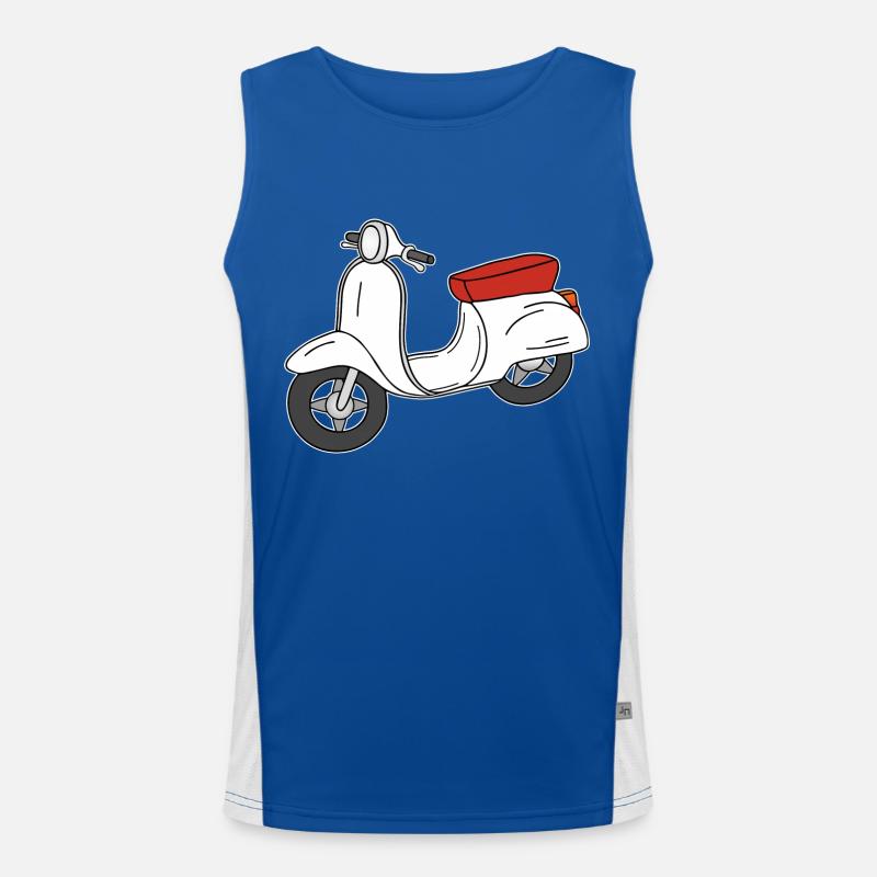 Roller Nostalgie Rerto Kult Funktionelles Kontrast-Tank Top für Männer 