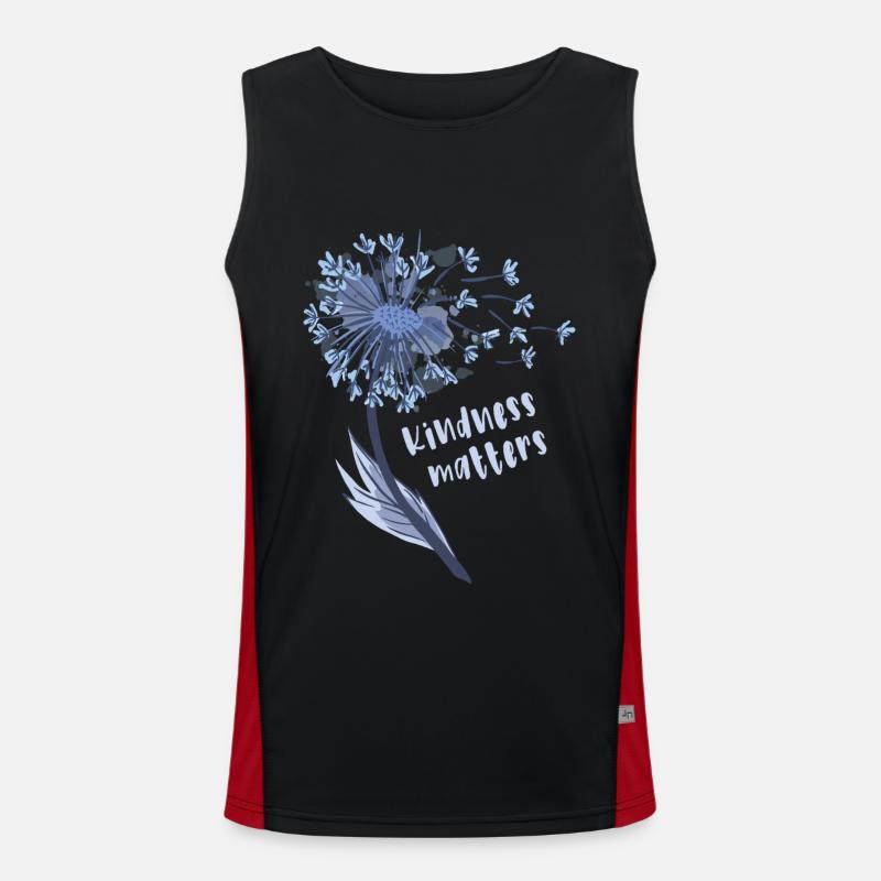 Freundlichkeit ist wichtig - Kindness matters Funktionelles Kontrast-Tank Top für Männer 