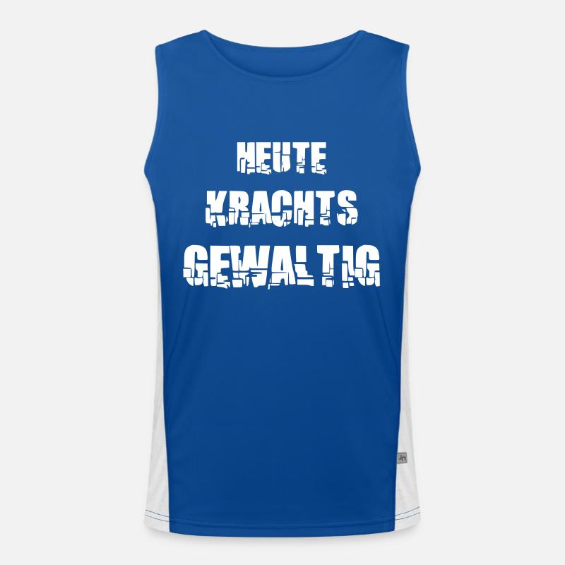 Heute krachts gewaltig Funktionelles Kontrast-Tank Top für Männer 
