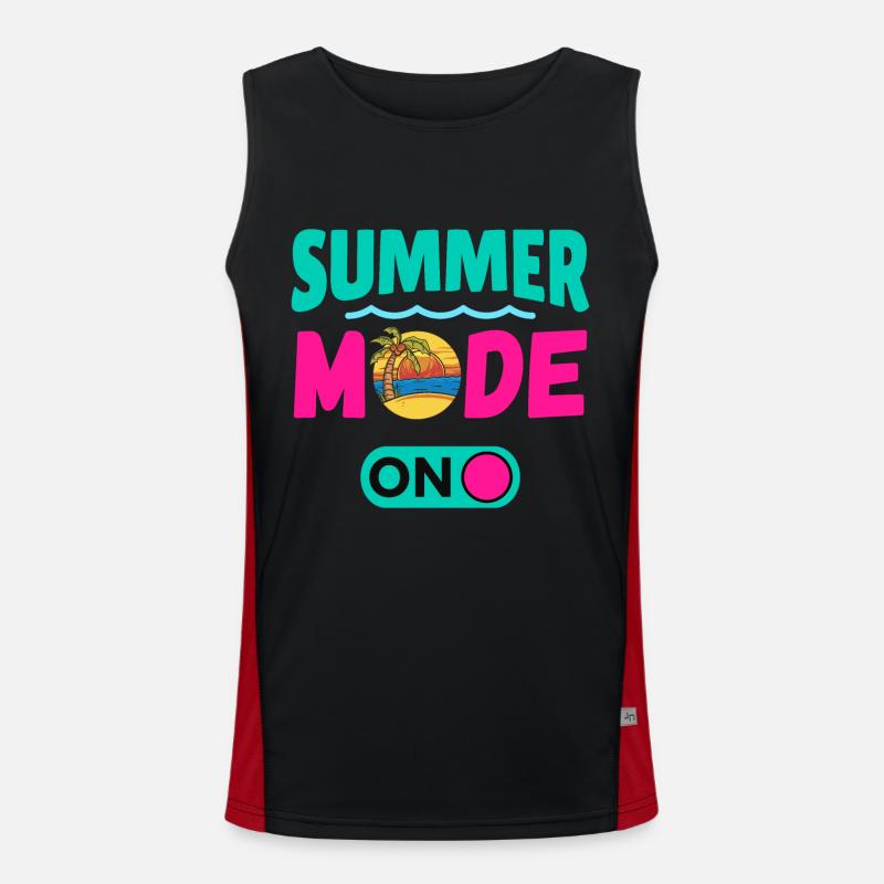 Mode été activé Débardeur respirant contrasté Homme 