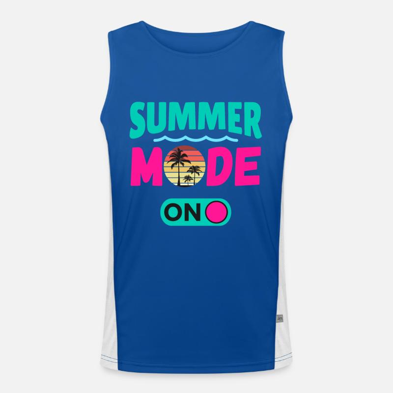 Summer Mode On Men's Functional Contrast Tank Top 