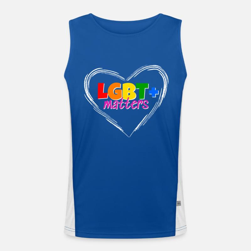 LGBT matters Pride T-Shirt Design Geschenkidee Funktionelles Kontrast-Tank Top für Männer 