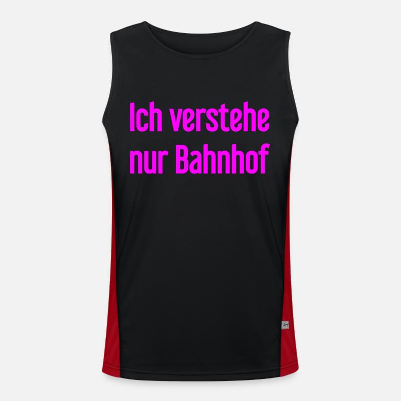 Ich verstehe nur Bahnhof Funktionelles Kontrast-Tank Top für Männer 
