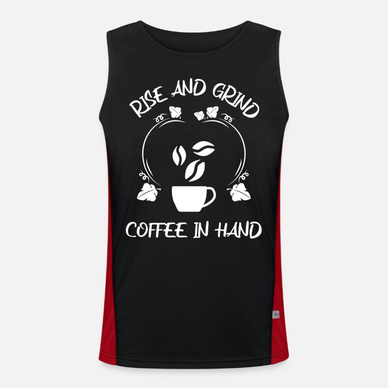 Coffee Espresso Coffee - Men's Functional Contrast Tank Top  - black/red