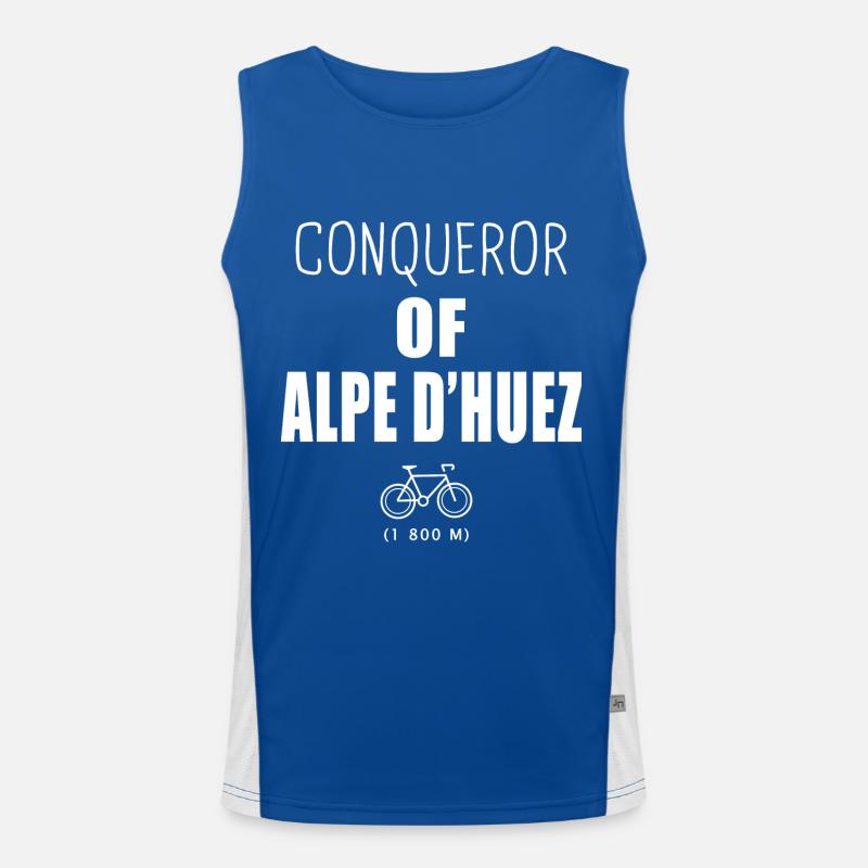 Conquérant des Alpes d’Huez à vélo Alpes Débardeur respirant contrasté Homme 