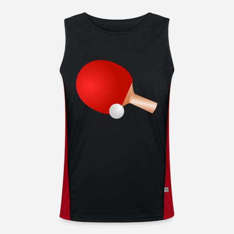 table tennis racket Men's Functional Contrast Tank Top 