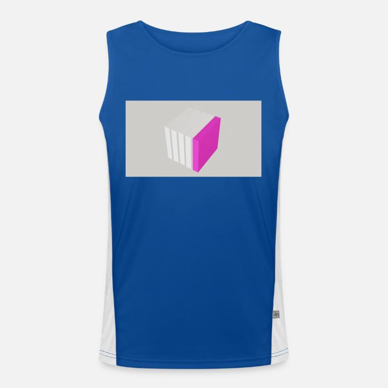 Splitting cube pink Men's Functional Contrast Tank Top 