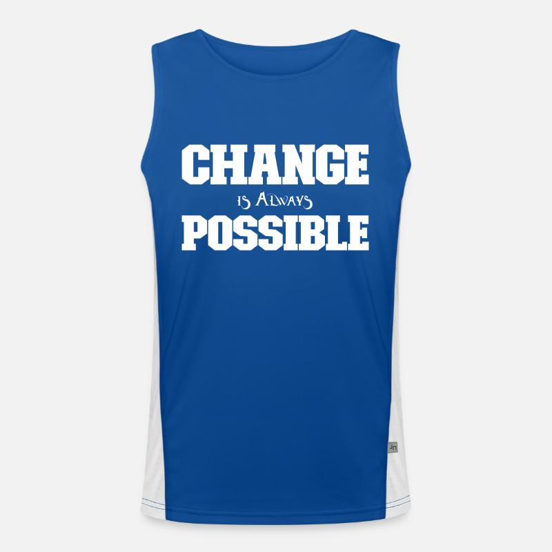 Change is always possible Men's Functional Contrast Tank Top 