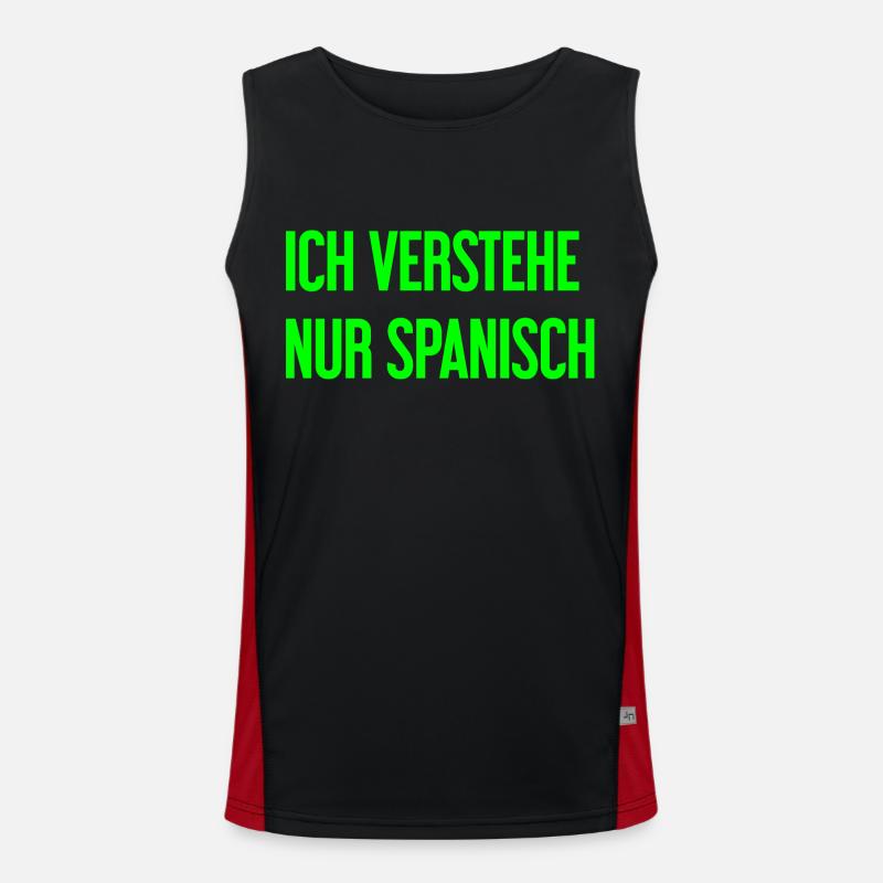 Ich verstehe nur Spanisch Funktionelles Kontrast-Tank Top für Männer 