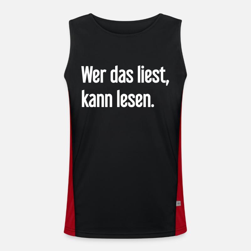 Wer das liest, kann lesen. Funktionelles Kontrast-Tank Top für Männer 