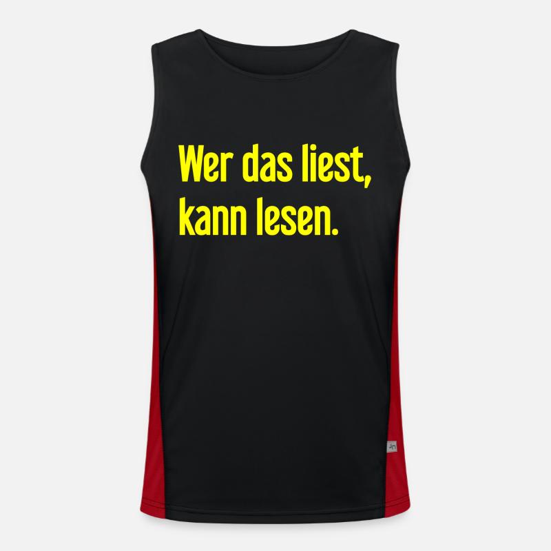 Wer das liest, kann lesen. Funktionelles Kontrast-Tank Top für Männer 