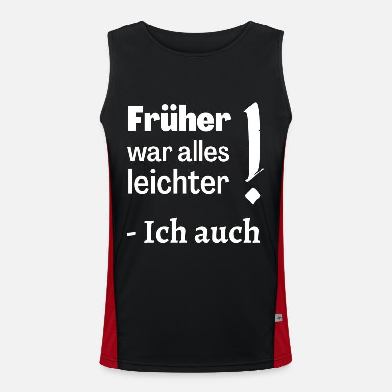 Früher war alles leichter Funktionelles Kontrast-Tank Top für Männer 