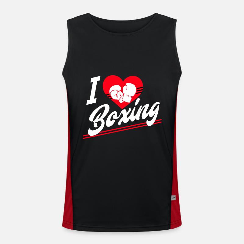 J'adore la boxe Débardeur respirant contrasté Homme 