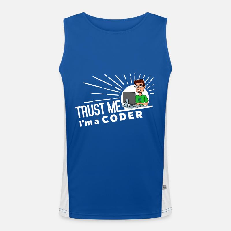 Programmierer - Vertrau mir Funktionelles Kontrast-Tank Top für Männer 