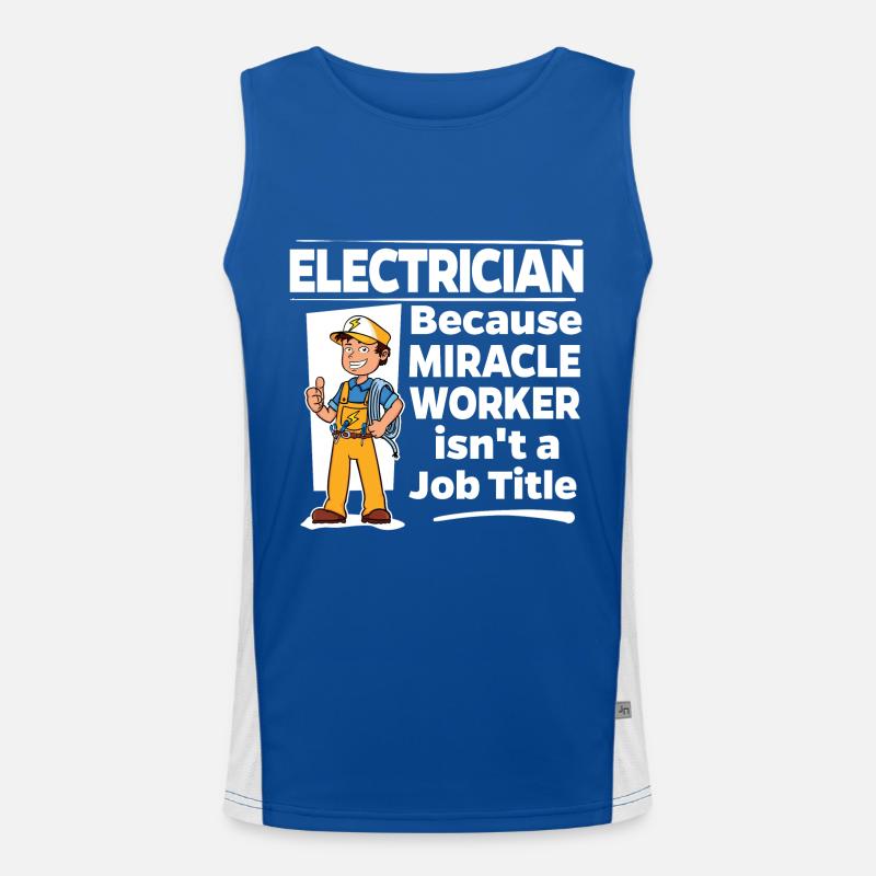 Electrician - Miracle Worker Men's Functional Contrast Tank Top 