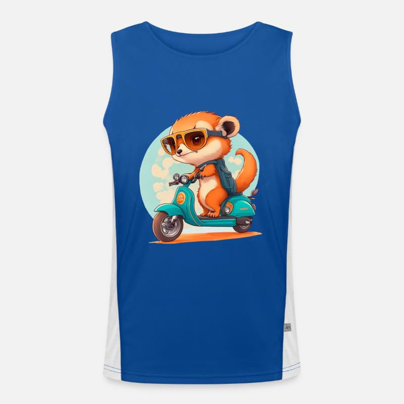 Escooting Meerkat Escooter Scooter électrique Débardeur respirant contrasté Homme 