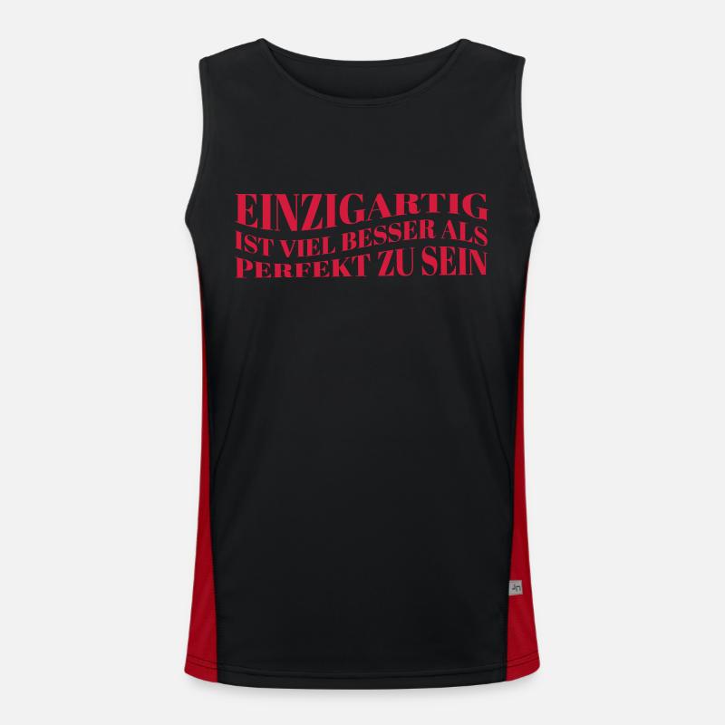 Unique is better than perfect Men's Functional Contrast Tank Top 