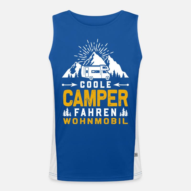 Coole Camper fahren Wohnmobil Funktionelles Kontrast-Tank Top für Männer 