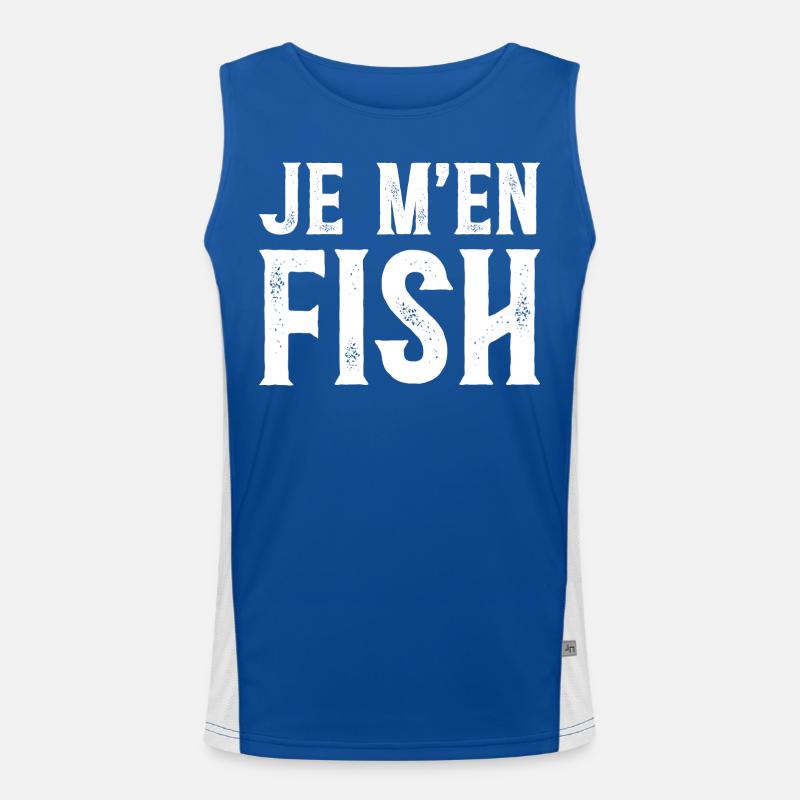 Je M'en Fish - Phrase Drôle Débardeur respirant contrasté Homme 