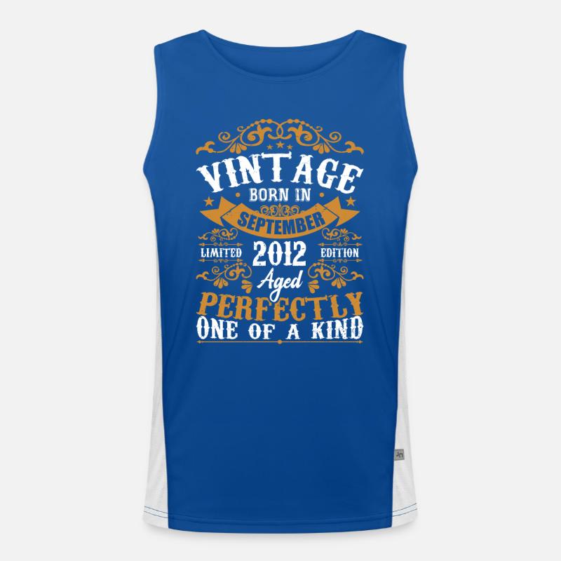 2012 September 2012 Geschenk zum 12. Geburtstag 2012 Funktionelles Kontrast-Tank Top für Männer 