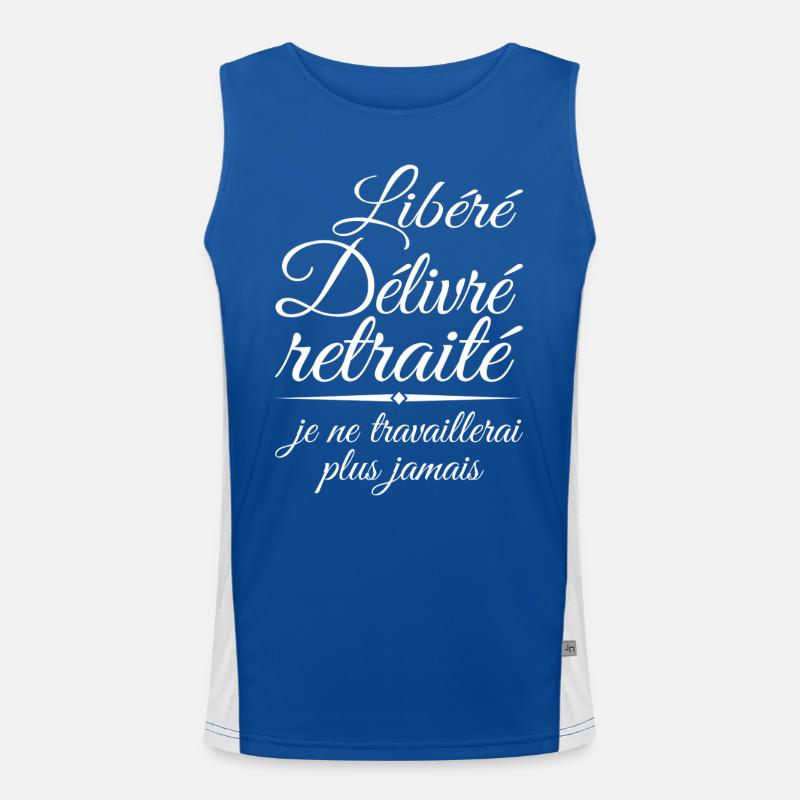 Released Issued Retired, Retirement Gift, Retired Men's Functional Contrast Tank Top 