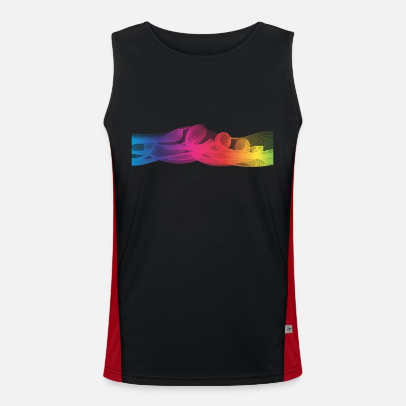 Bunte Farben Funktionelles Kontrast-Tank Top für Männer 