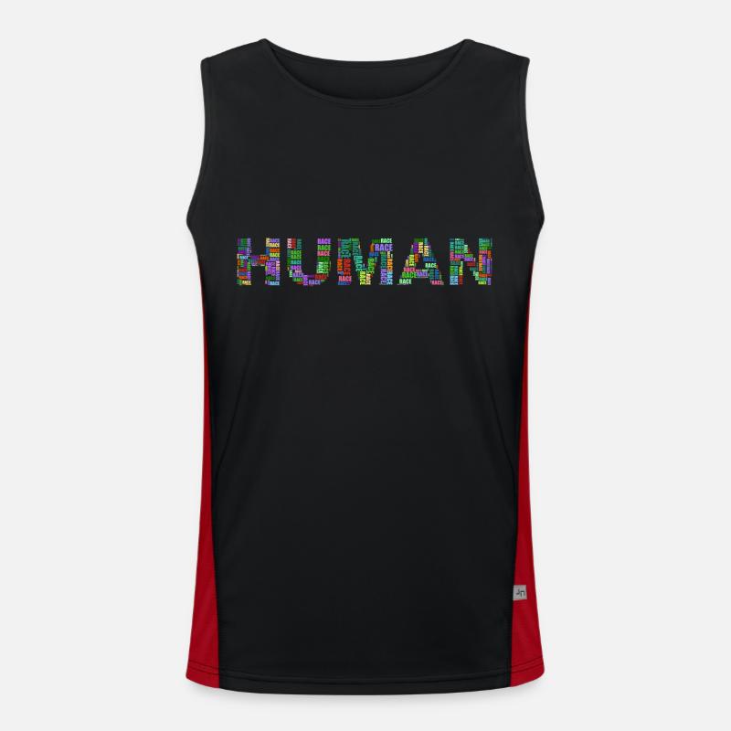 Mensch Human Race Funktionelles Kontrast-Tank Top für Männer 