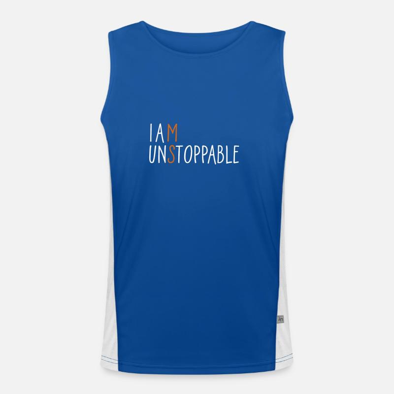 I am unstoppable Men's Functional Contrast Tank Top 