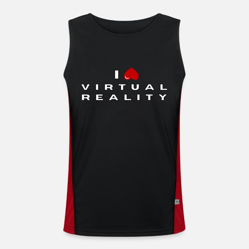 I hate Virtual Reality Men's Functional Contrast Tank Top 