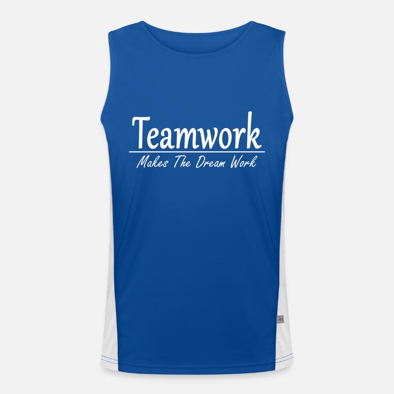 Teamwork makes the Dream work - Geschenkidee Funktionelles Kontrast-Tank Top für Männer 