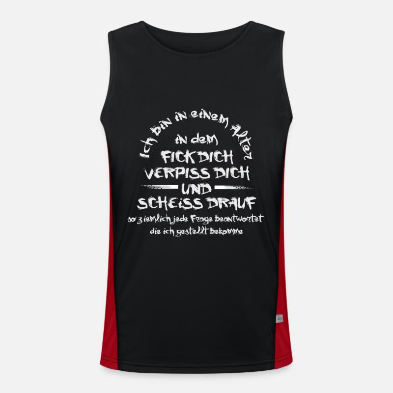 Ich bin in einem Alter... Funktionelles Kontrast-Tank Top für Männer 