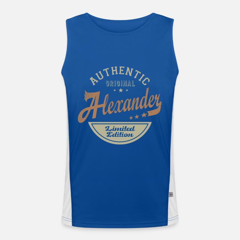 Alexander personalized gift name Alexander Men's Functional Contrast Tank Top 
